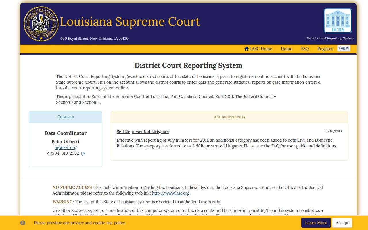 West Carroll Parish case search record source