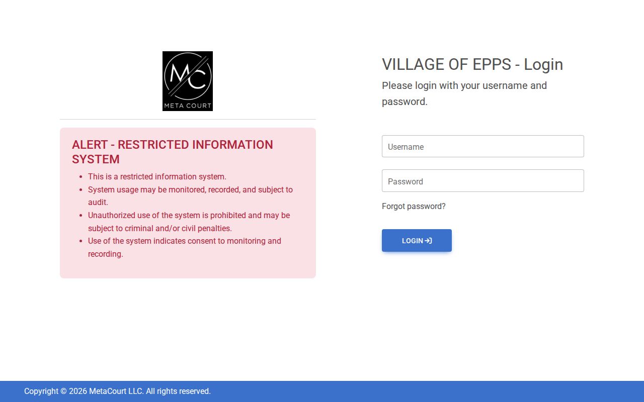West Carroll Parish traffic court Epps restricted portal source